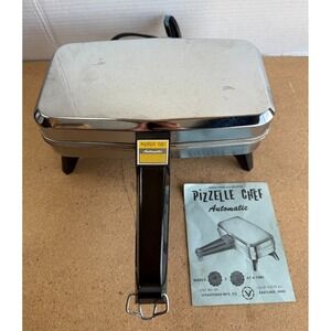 Vintage Pizzelle Chef Vitantonio 300 Stainless Iron Cookie Maker 800 Watts